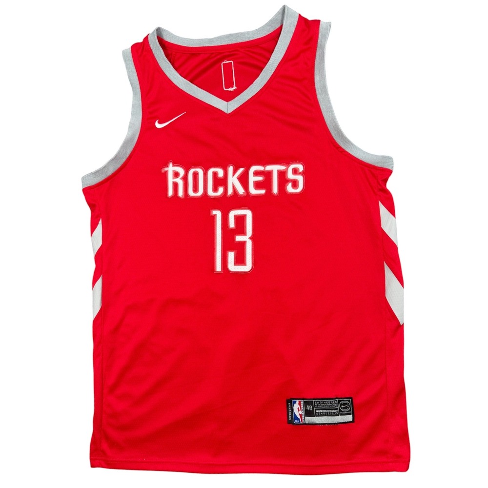 Nike Houston Rockets Basketball Jersey Mens 48 Red James Harden 13 Swingman NBA